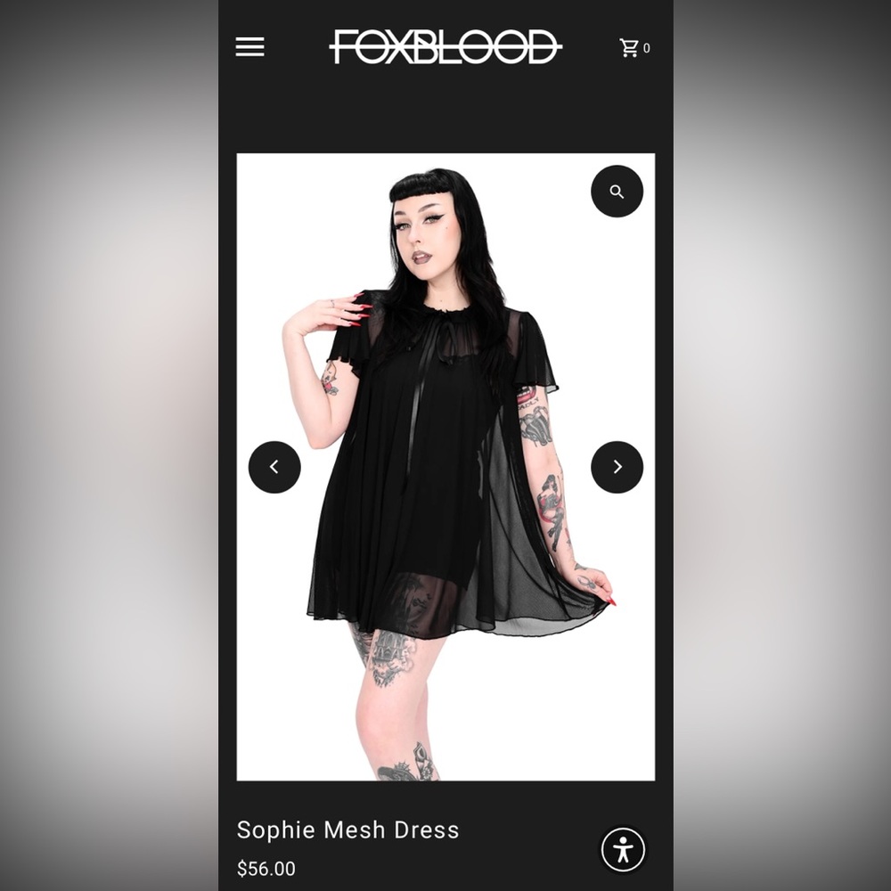 Foxblood Sophie Mesh Dress